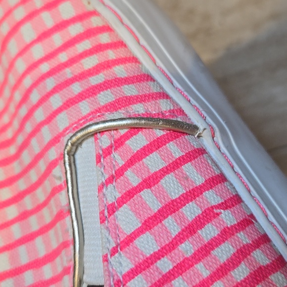 Lilly Pulitzer Pink/White Checked Slip-On Sneakers - Picture 5 of 13